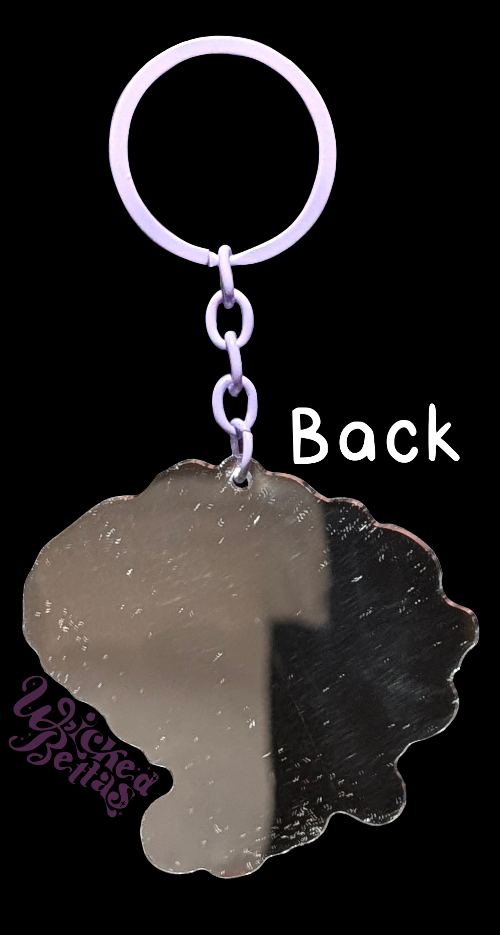 Wicked Bettas Logo Mirror Keychain