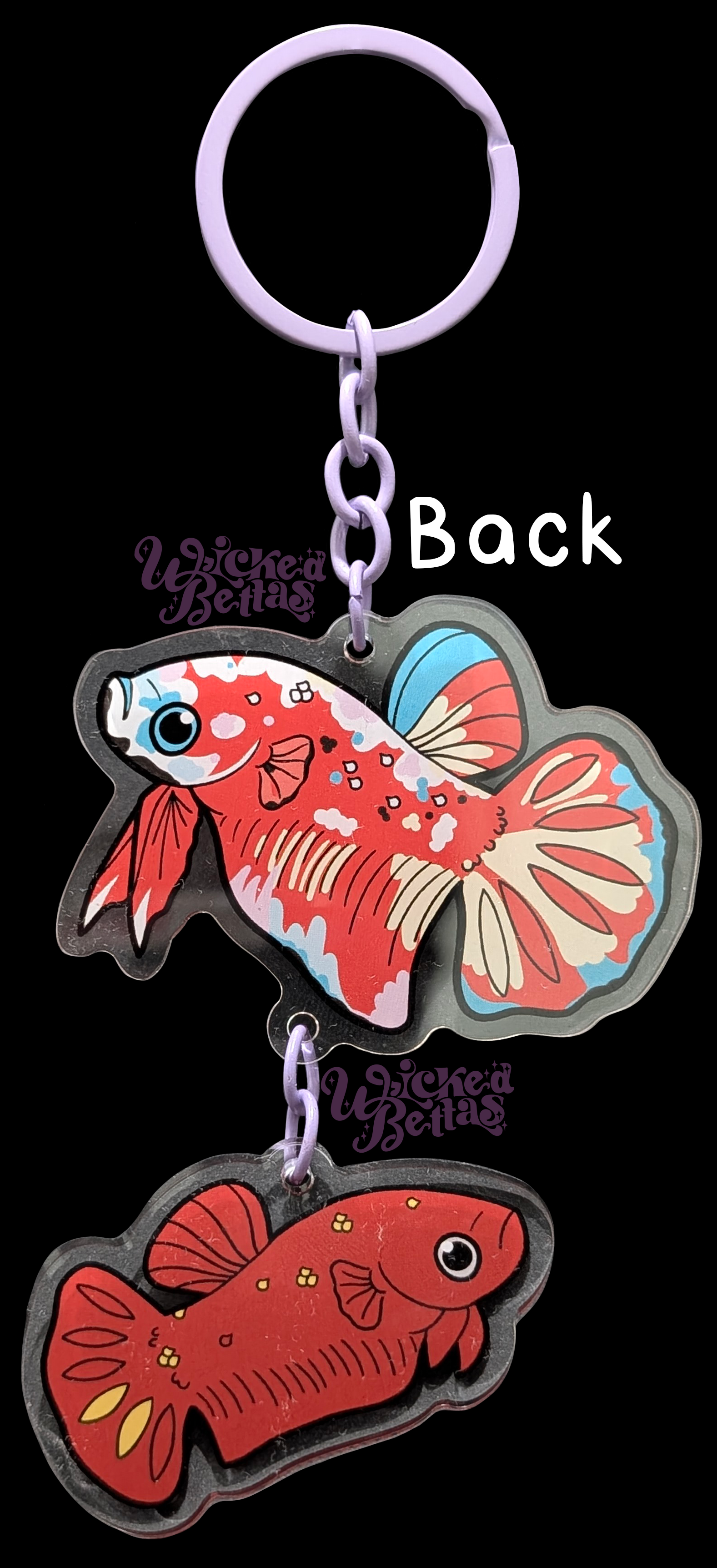 Dangle Betta Fish Keychain