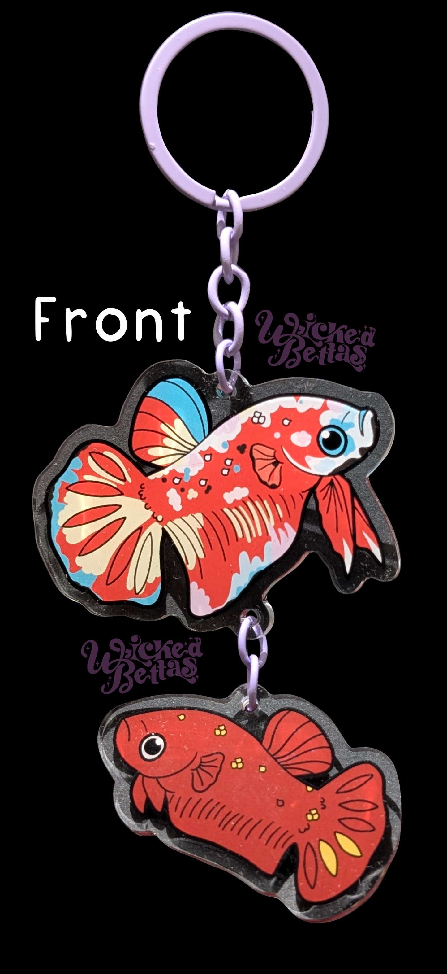 Dangle Betta Fish Keychain