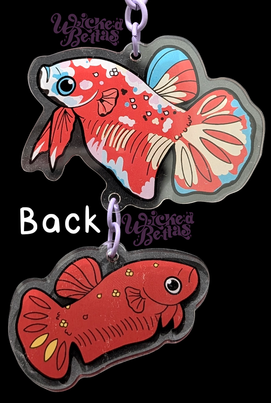 Dangle Betta Fish Keychain